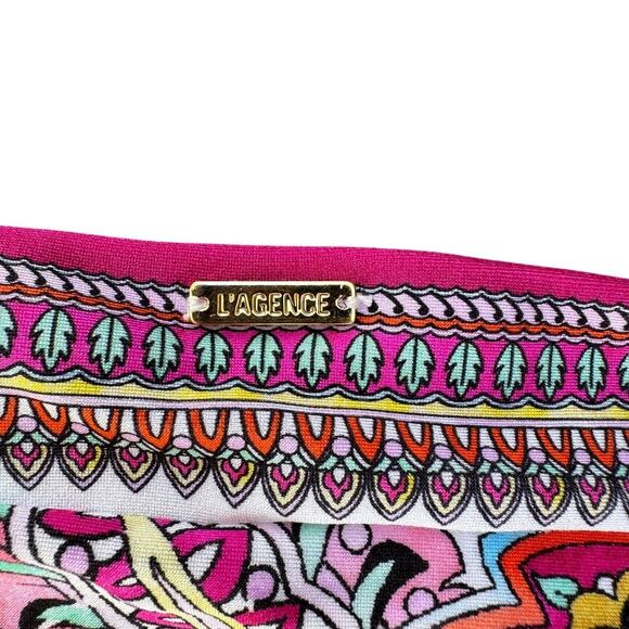 L'AGENCE Nicole Bright Paisley Bikini Bottoms Size Medium - Picture 6 of 10